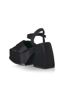 Lyla Heel Black Satin