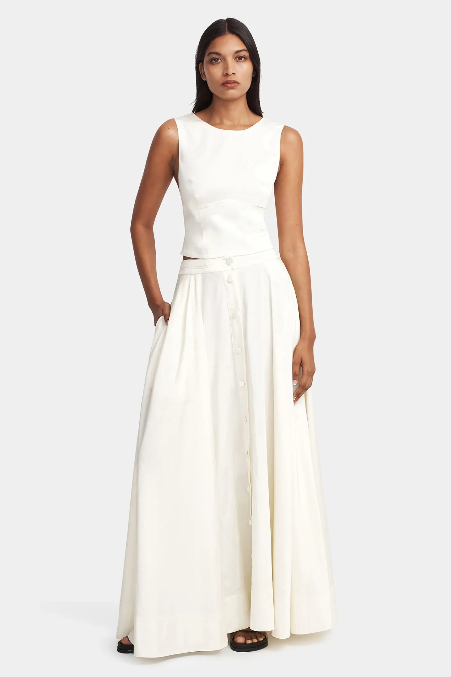 Mana Maxi Skirt Ecru
