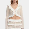 Mandy Knit Top Cream Pointelle