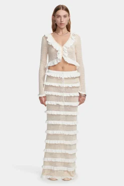Mandy Knit Top Cream Pointelle