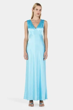 Marcelle Midi Dress Aqua