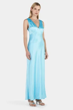 Marcelle Midi Dress Aqua