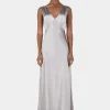 Marcelle Midi Dress Silver