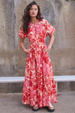 Margiela Maxi Dress Scarlet Garden