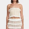 Matisse Knit Top Cream Pointelle