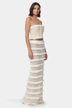 Matisse Knit Top Cream Pointelle