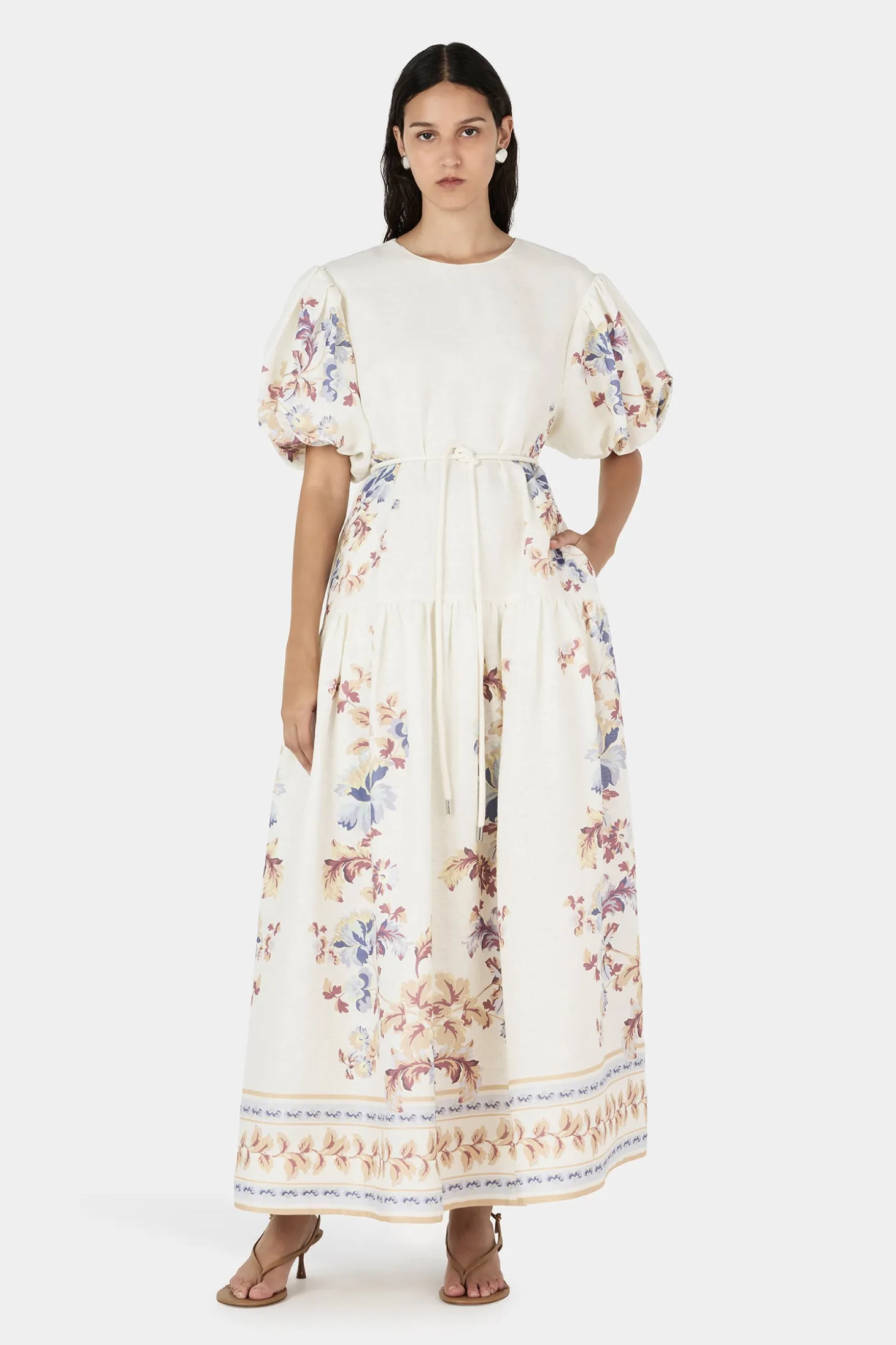 Michelle Linen Dress Hawaiian Tablecloth