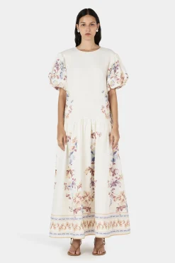 Michelle Linen Dress Hawaiian Tablecloth