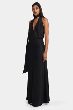 Nova Maxi Skirt Black