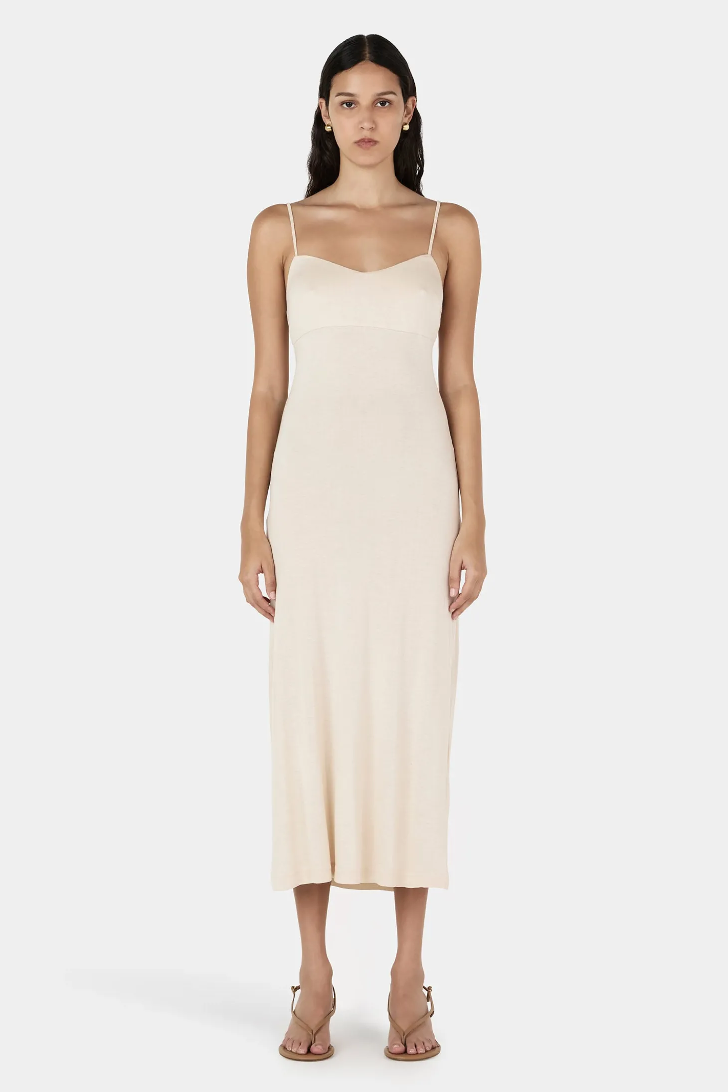 Olive Midi Dress Natural