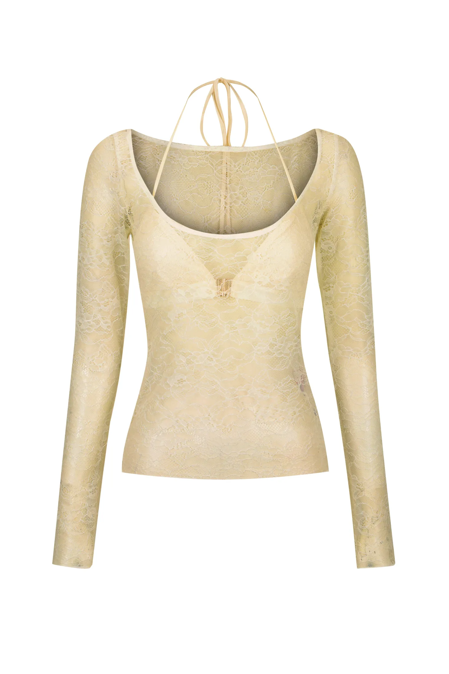 Omar Reversible Lace Top Butter