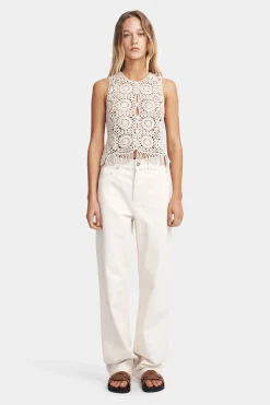 Patti Crochet Top Natural
