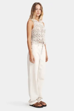 Patti Crochet Top Natural