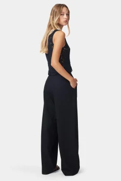 Patti Crochet Top Navy