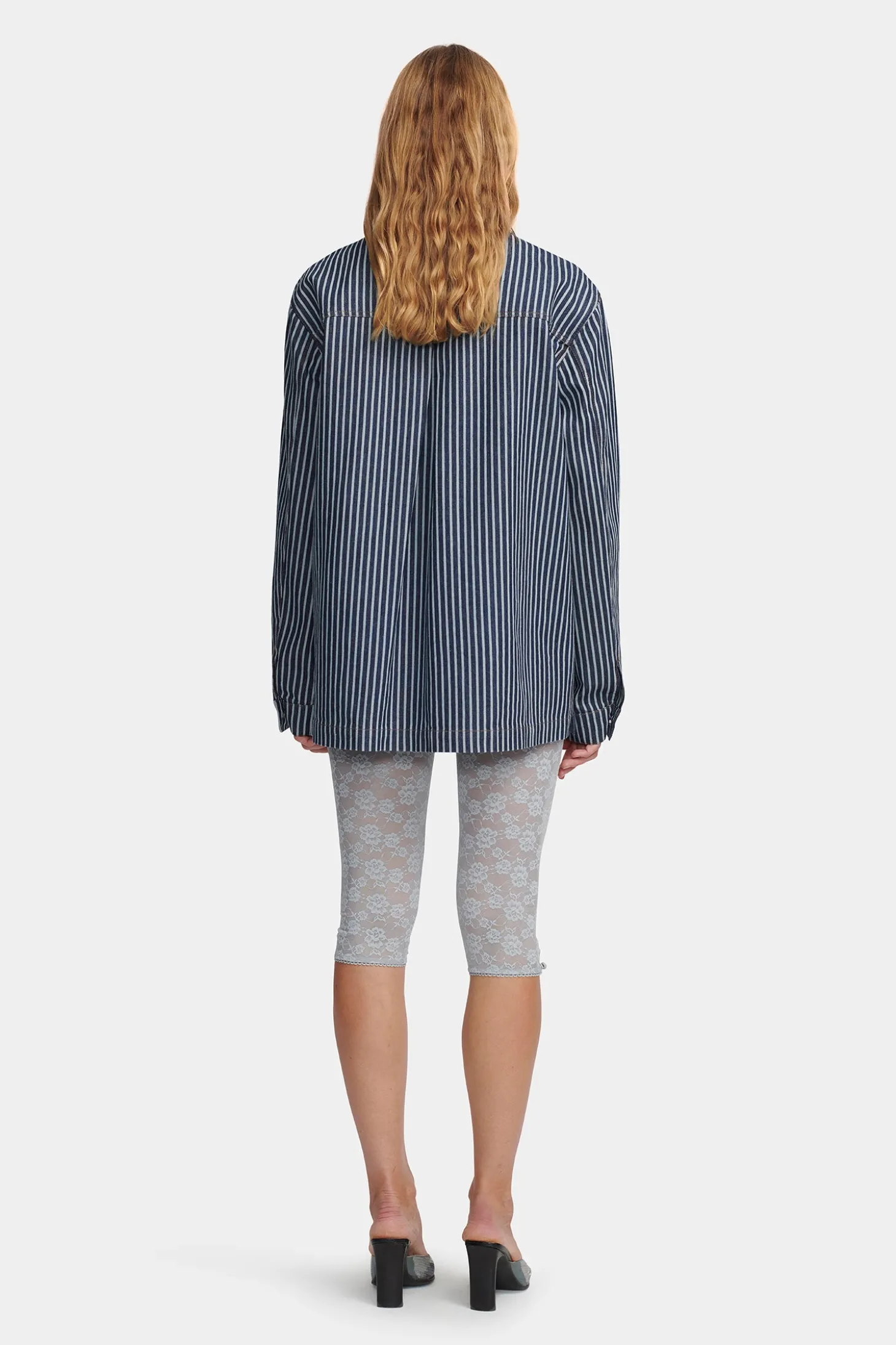 Piper Jacket Denim Pinstripe