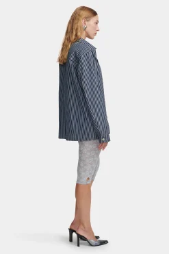Piper Jacket Denim Pinstripe