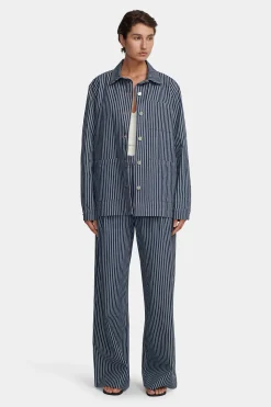 Piper Jacket Denim Pinstripe