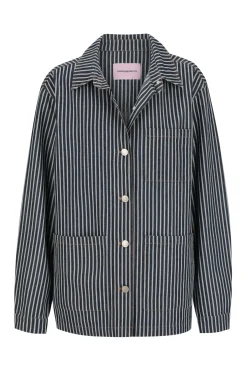Piper Jacket Denim Pinstripe