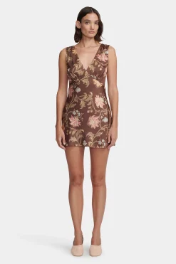 Quinn Dress Carob Floral