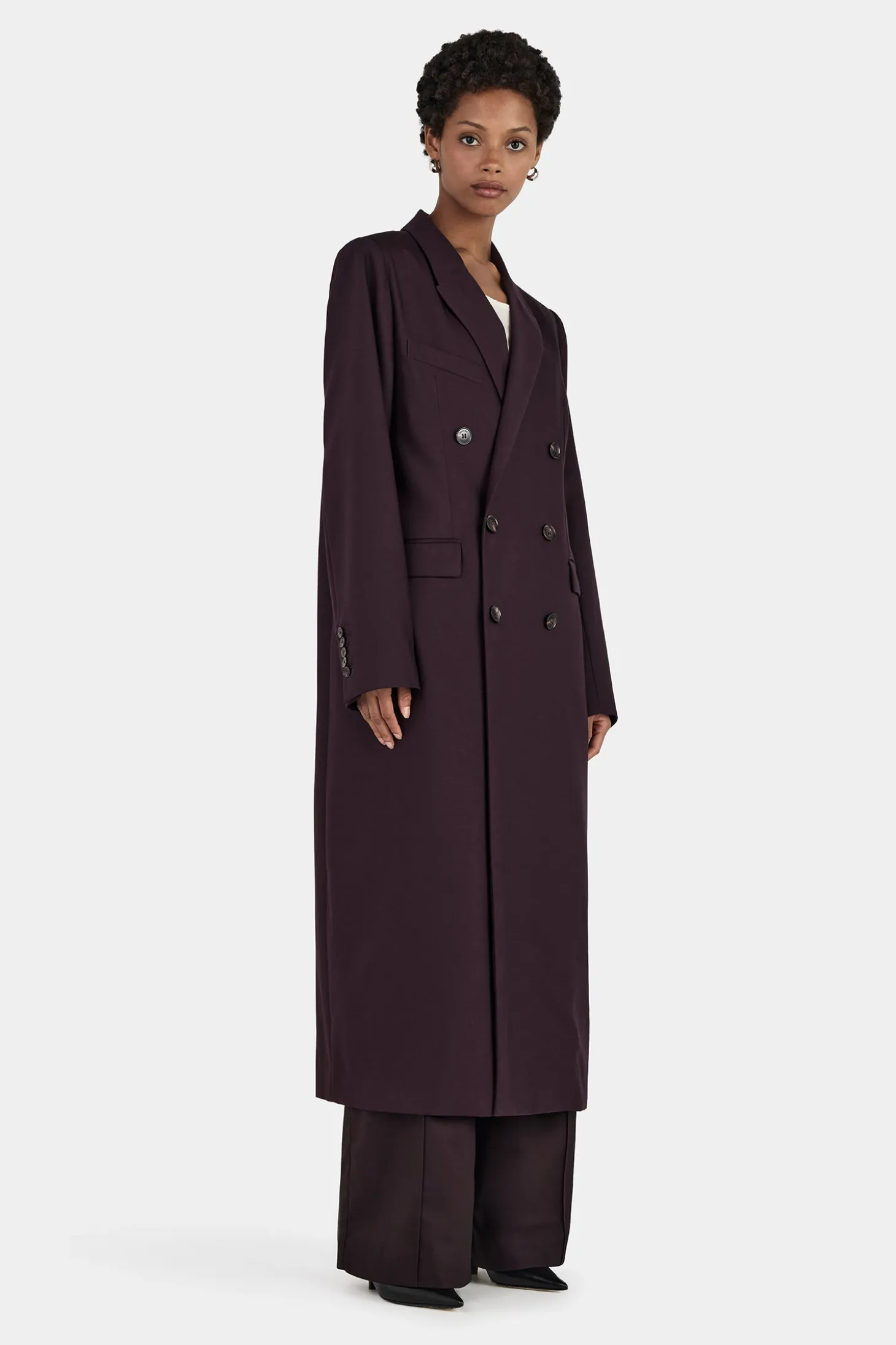 Renata Longline Blazer Plum