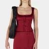Rowena Corset Top Red Dahlia