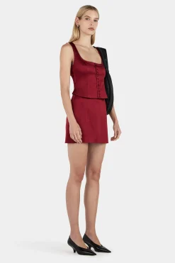 Rowena Corset Top Red Dahlia