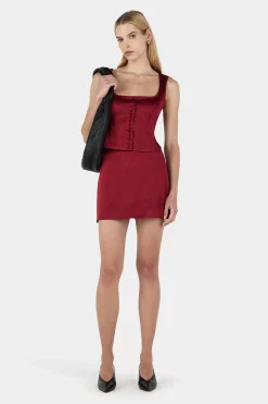 Rowena Corset Top Red Dahlia