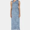 Rushton Midi Dress Indigo Paisley
