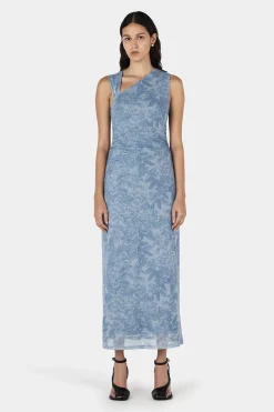 Rushton Midi Dress Indigo Paisley
