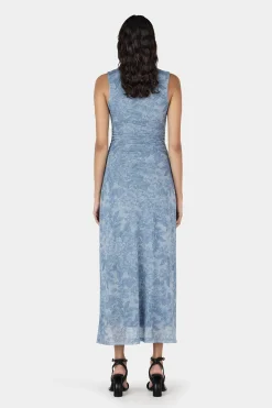 Rushton Midi Dress Indigo Paisley