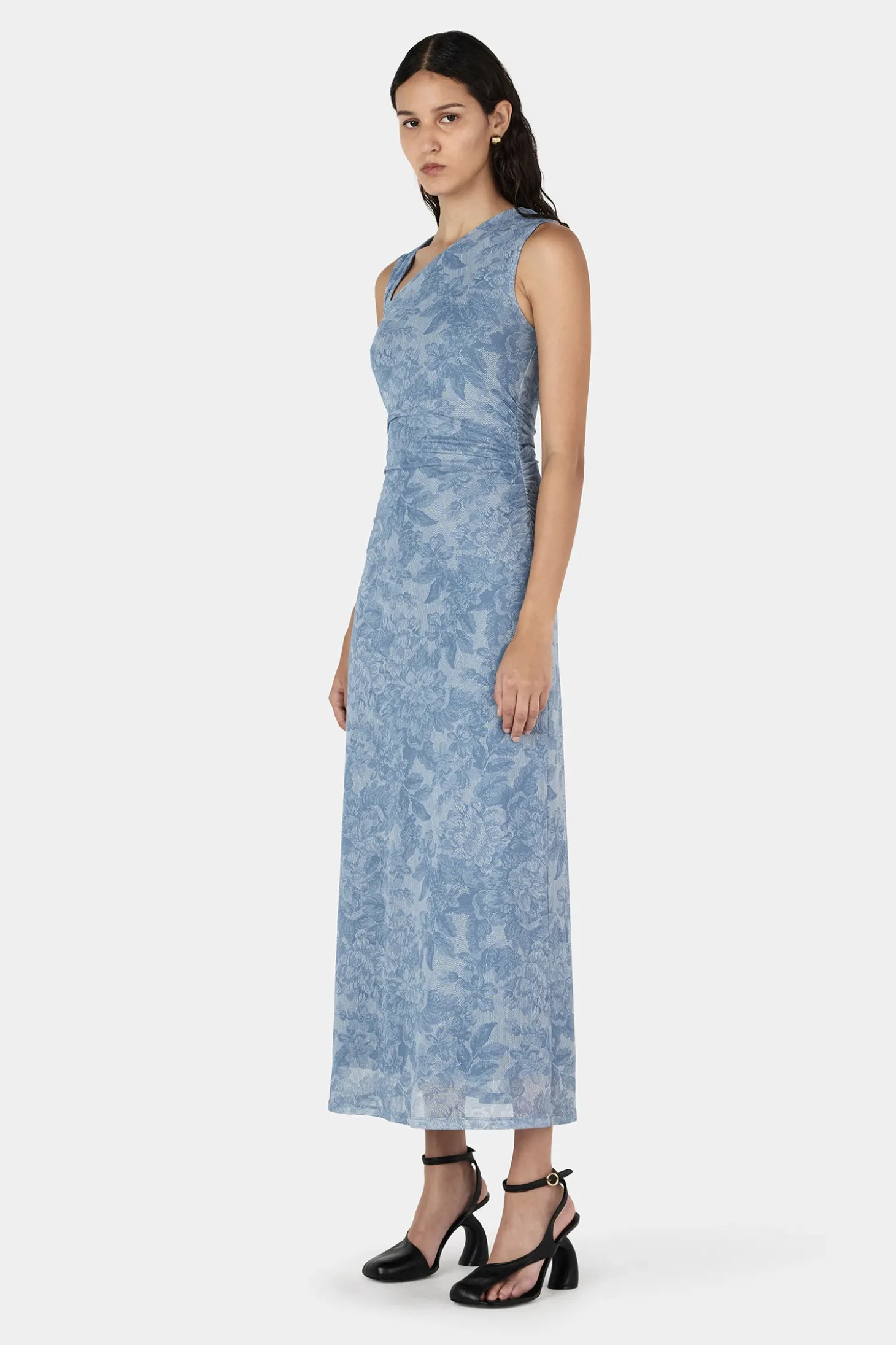 Rushton Midi Dress Indigo Paisley
