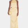 Sabina Drawstring Midi Skirt Lemon