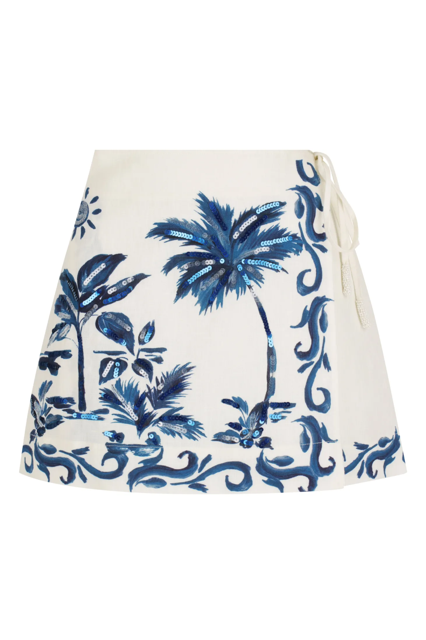 Sabrina Mini Sarong Blue Hawaii