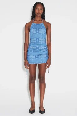 Samantha Mini Dress Indigo Tie Dye
