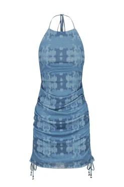 Samantha Mini Dress Indigo Tie Dye