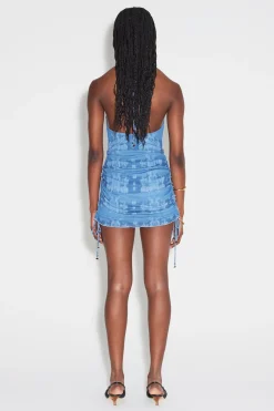 Samantha Mini Dress Indigo Tie Dye
