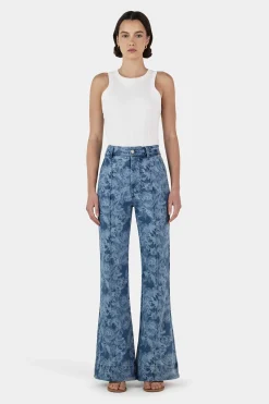 Sue Wide Leg Jean Indigo Paisley