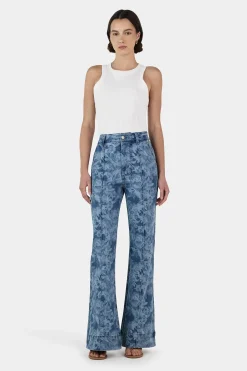 Sue Wide Leg Jean Indigo Paisley