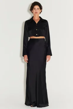 Sweeney Cropped Shirt Black