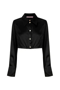 Sweeney Cropped Shirt Black