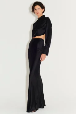 Sweeney Cropped Shirt Black