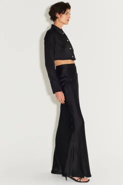 Sweeney Cropped Shirt Black