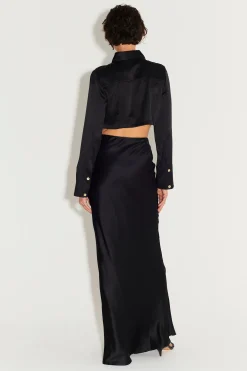 Sweeney Cropped Shirt Black