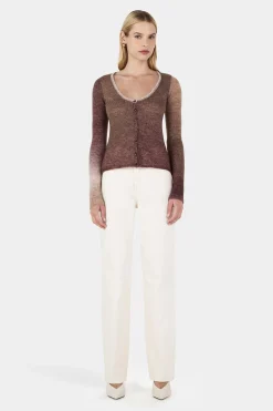 Sylvie Knit Top Mocha Marle