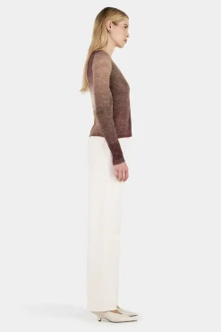 Sylvie Knit Top Mocha Marle