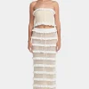 Tahli Knit Skirt Cream Pointelle