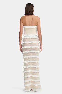 Tahli Knit Skirt Cream Pointelle