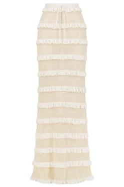 Tahli Knit Skirt Cream Pointelle