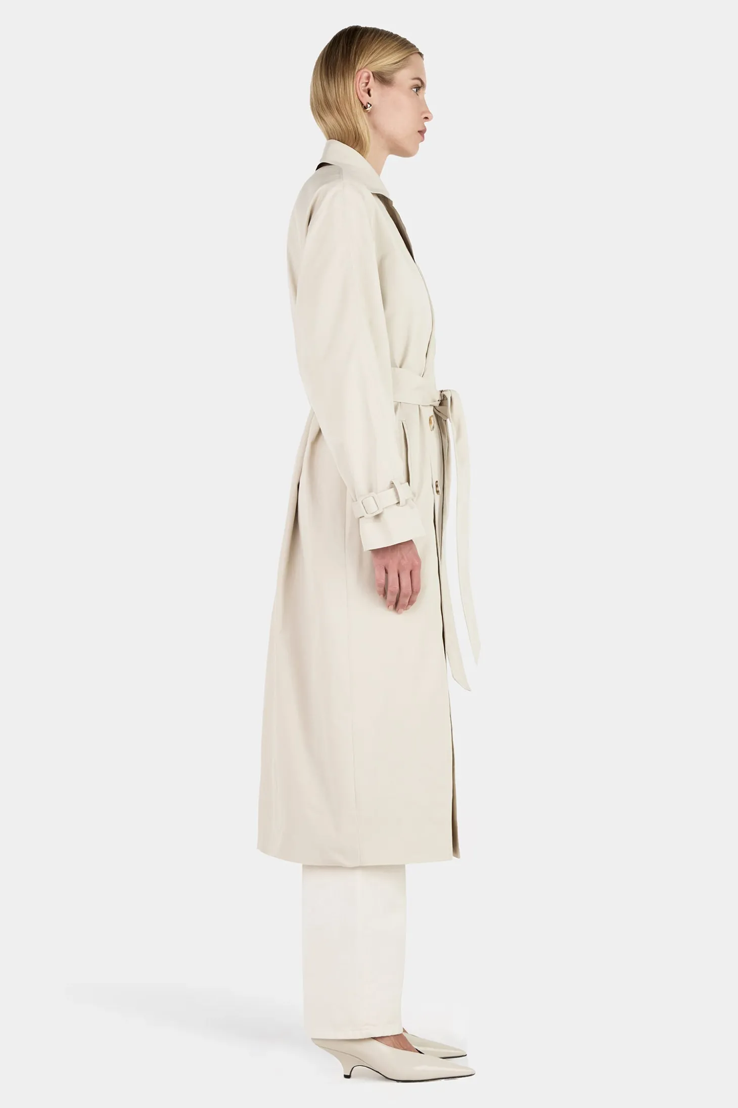 Teddy Trench Coat Ecru