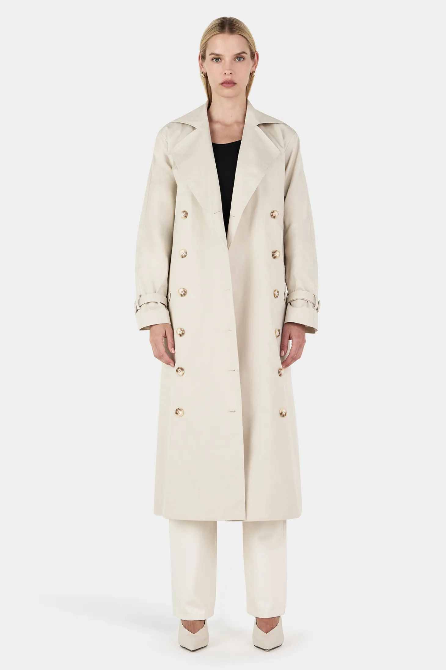 Teddy Trench Coat Ecru